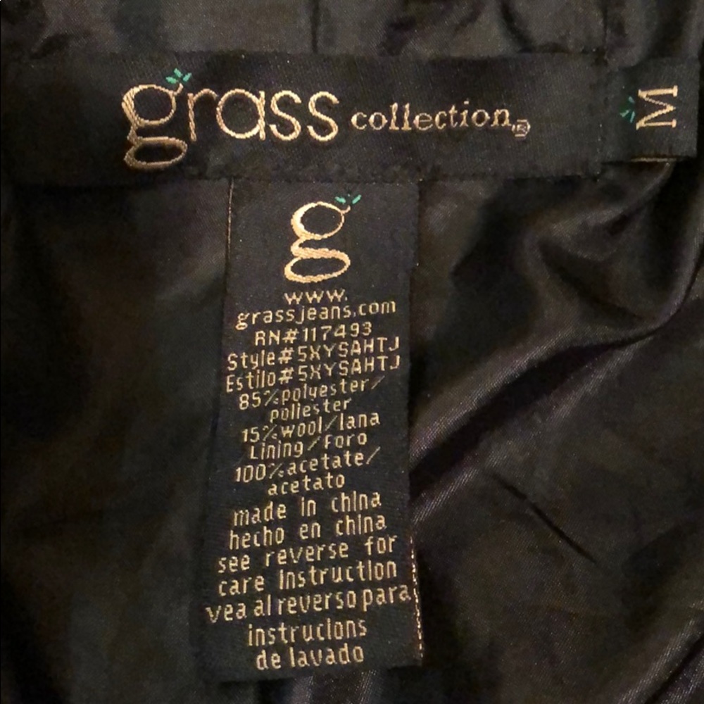 Grass collection black coat with belt Medium Runs Smaller Possibly Juniors Size? - Picture 4 of 8